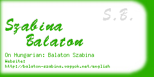 szabina balaton business card